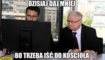 Mem z „Młodym” i Jarosławem Kaczyńskim 