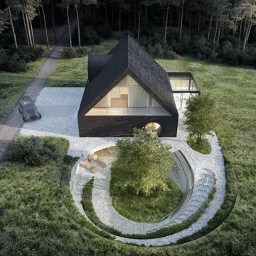 Dom ze schronem Scorpio House, projekt BXB Studio 