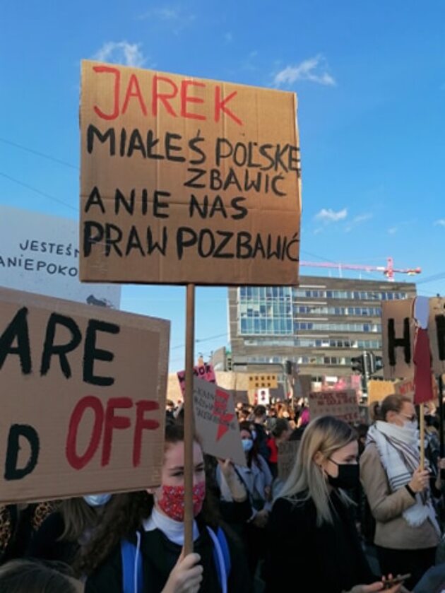 Najlepsze hasła z protestu Strajk Kobiet w Łodzi 