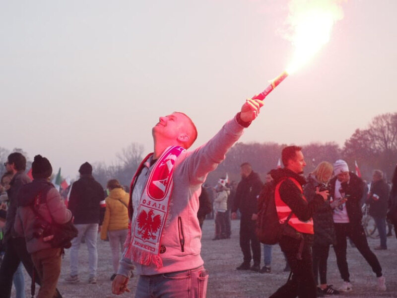 Uczestnicy Marszu Niepodległości w Warszawie 