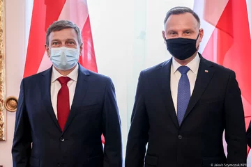 Andrzej Duda i ambasador Królestwa Danii w RP 