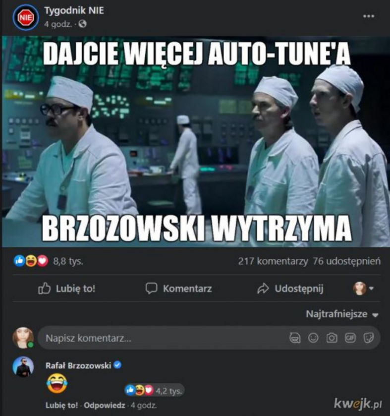 Mem po występie Rafała Brzozowskiego w półfinałach Eurowizji 