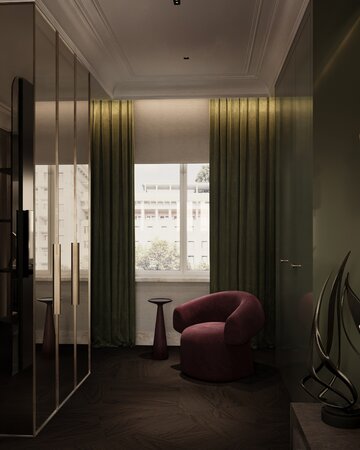 Apartament z widokiem na park, projekt Modeko Studio 