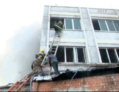 Miniatura: Wielki pożar w chińskiej fabryce butów....