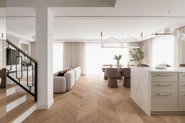 Eleganckie wnętrze zatopione w beżach, projekt: Architektownia 