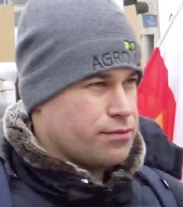 Mężczyzna, który brał udział w proteście rolników 