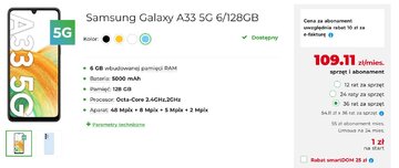Samsung Galaxy A33 5G 6/128GB w&nbsp;ofercie &bdquo;Back to&nbsp;school&rdquo; w&nbsp;Plus