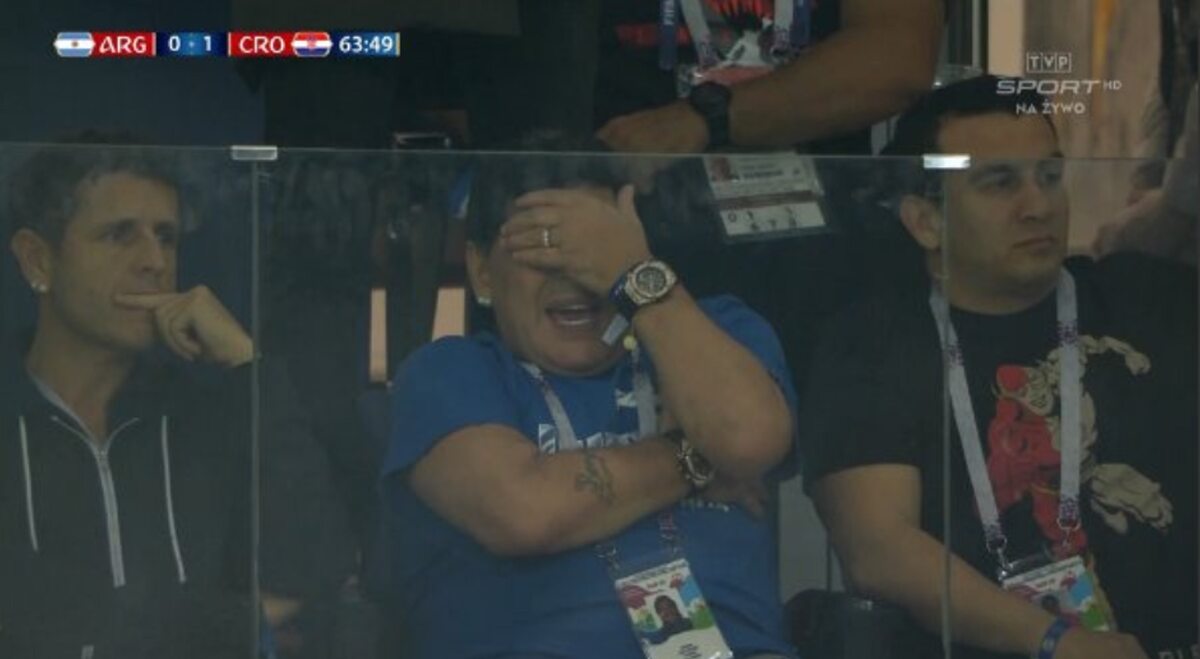 Reakcja Maradony na gola Chorwacji 