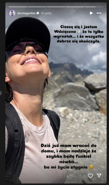 Dorota Gardias o&nbsp;operacji