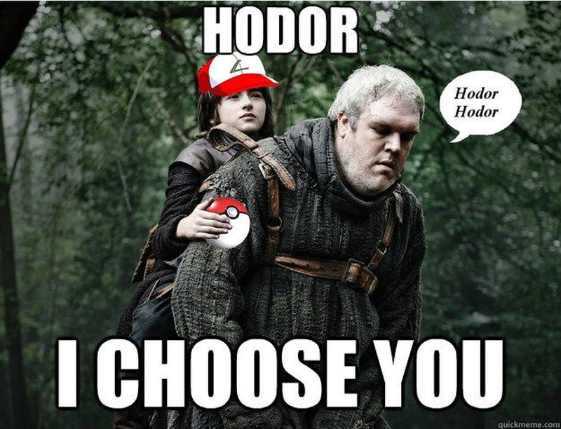 Innym z niezwykle popularnych bohaterów (zwłaszcza memów) stał się Hodor 