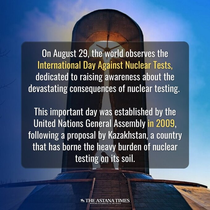29 sierpnia &ndash; Międzynarodowy Dzień Przeciwko Pr&oacute;bom Jądrowym