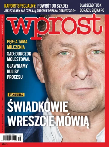 Okładka tygodnika Wprost nr 35/2018 (1850)