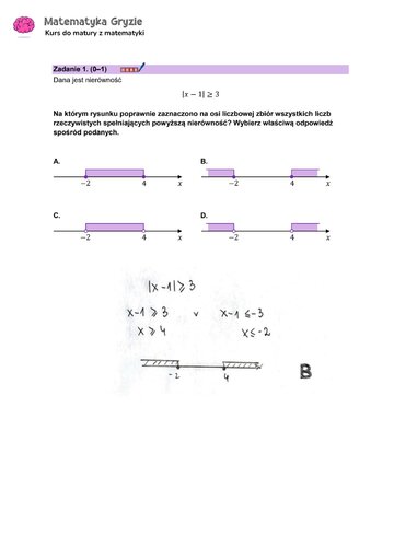 Matura 2024. Matematyka &mdash; poziom podstawowy, Formuła 2023 &mdash; arkusze z&nbsp;odpowiedziami &ndash; zadanie 1