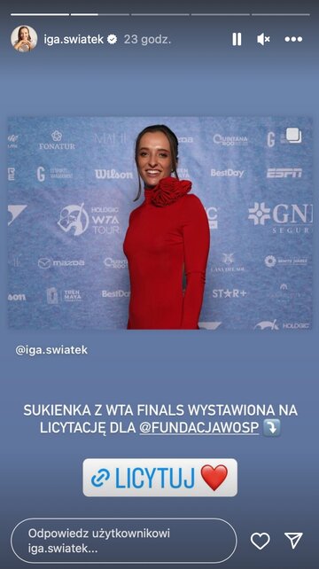 Iga Świątek dla&nbsp;WOŚP (2)