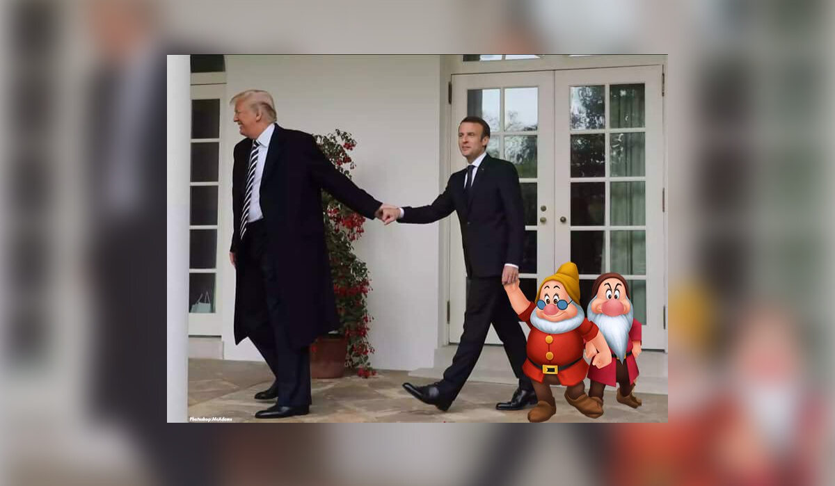 Mem po wizycie Emmanuela Macrona w USA 