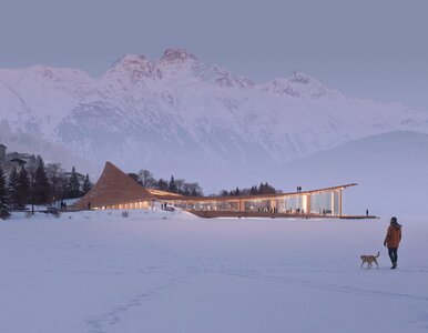 Miniatura: To schronisko nad jeziorem w St. Moritz w...