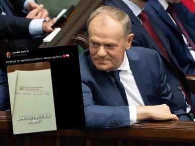 Miniatura: Tusk ujawnił treść notatki i się zaczęło....