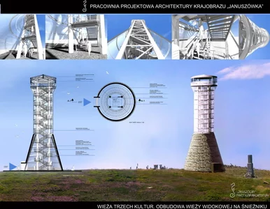 Miniatura: Wieża widokowa na Śnieżniku. Czeski...