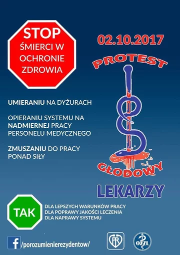 Plakat reklamujący akcję protestacyjną 