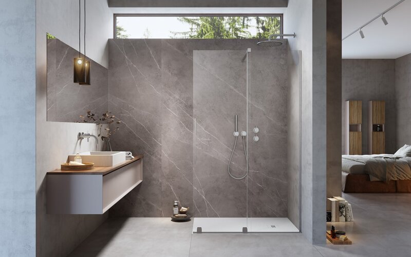 Radaway kabina prysznicowa Furo-Brushed-Nickel-Walk-in
