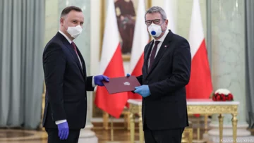 Prezydent Andrzej Duda i minister nauki i szkolnictwa wyższego Wojciech Murdzek 