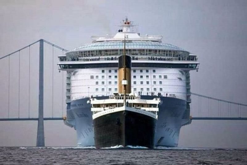 Titanic (mniejszy) kontra współczesne statki wycieczkowe 