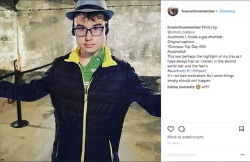 Pamiątkowe zdjęcie z Auschwitz 