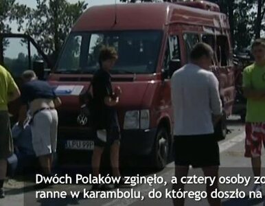 Miniatura: Karambol na Słowacji. Dwoje Polaków nie żyje