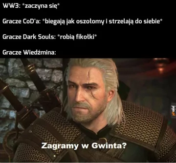 Mem inspirowany grami z serii Wiedźmin 