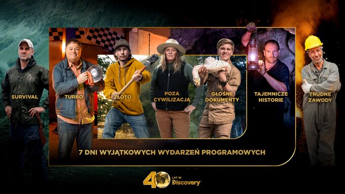 Przez 7 dni emitowane będą specjalne odcinki kultowych serii tematycznych, takich jak „Survival”, „Turbo”, „Złoto”, „Poza cywilizacją”, „Głośne dokumenty”, „Tajemnicze historie” oraz „Trudne zawody”