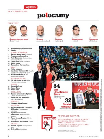 Spis treści "Wprost" 4/2019