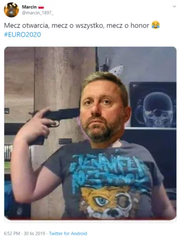 Mem po losowaniu grup Euro 2020 