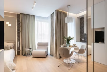 Elegancka kawalerka, projekt KODO KODO, kawalerka