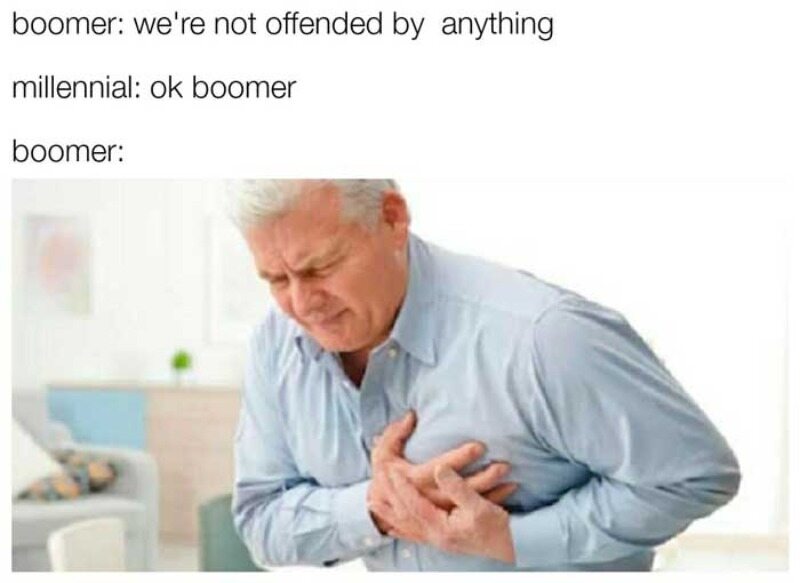 Mem do hasła „OK boomer” 