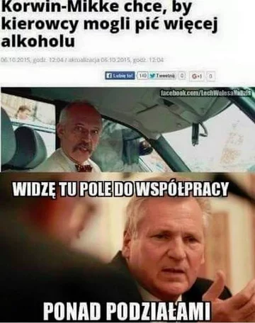 Mem z Aleksandrem Kwaśniewskim 