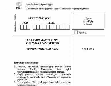 Miniatura: Matura 2013. Zobacz arkusz egzaminacyjny z...