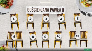 Screen z&nbsp;gry edukacyjnej &bdquo;Dziedzictwo kulturowe Jana Pawła II&rdquo;