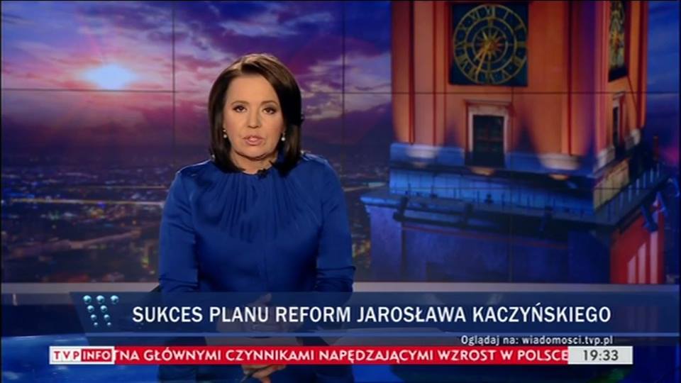 Pasek TVP za czasów prezesury Jacka Kurskiego 