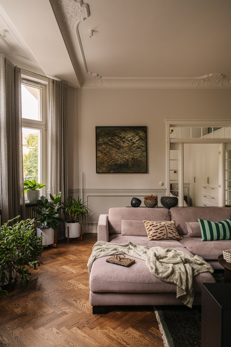 Wysmakowany apartament w&nbsp;poznańskiej kamienicy, projekt Maria Jachalska