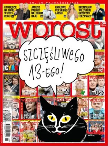 Okładka tygodnika Wprost nr 1/2013 (1558)