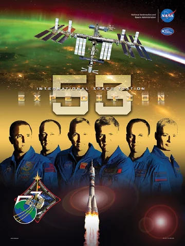 Plakat NASA reklamujący wyprawę w kosmos 