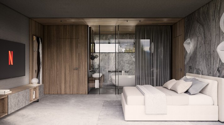 Miniatura: Sypialnia zaprojektowana zgodnie z...