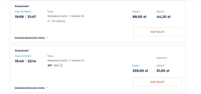 Pendolino z&nbsp;Warszawy do&nbsp;Krakowa