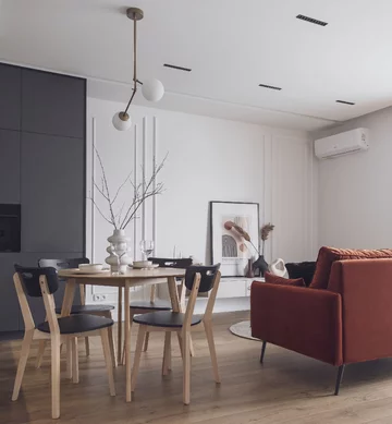 Mieszkanie o powierzchni 40 metrów kwadratowych, eleganckie i wygodne, projekt Paulina Gołaska Skibka, Gołaska, mieszkanie, małe mieszkanie