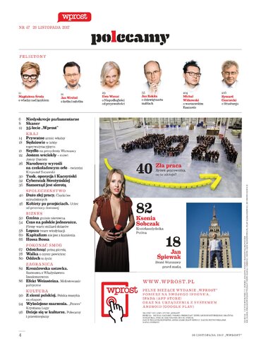 Spis treści Wprost 47/2017