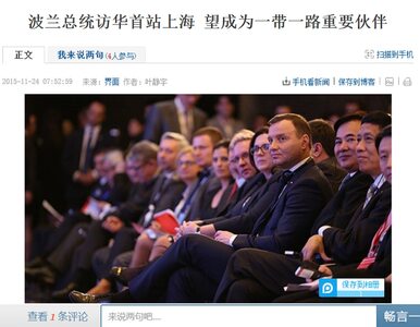 Miniatura: Chińskie media z entuzjazmem o wizycie...