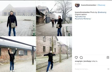 Pamiątkowe zdjęcie z Auschwitz 