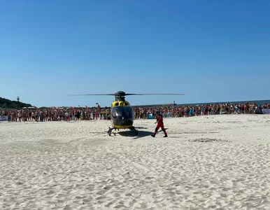 Miniatura: Trudna akcja ratunkowa w Łebie. Mężczyzna...
