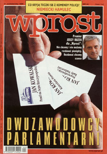 Okładka tygodnika Wprost nr 44/1999 (883)