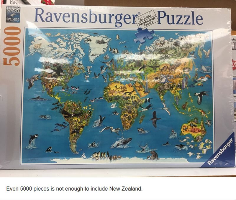 Mapy bez Nowej Zelandii, za to z zabawnymi komentarzami administratorów strony worldmapswithout.nz 